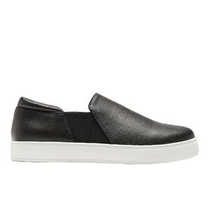 Addition Elle Wide Width Slip-On Sneaker black with white sole size 10 W GUC